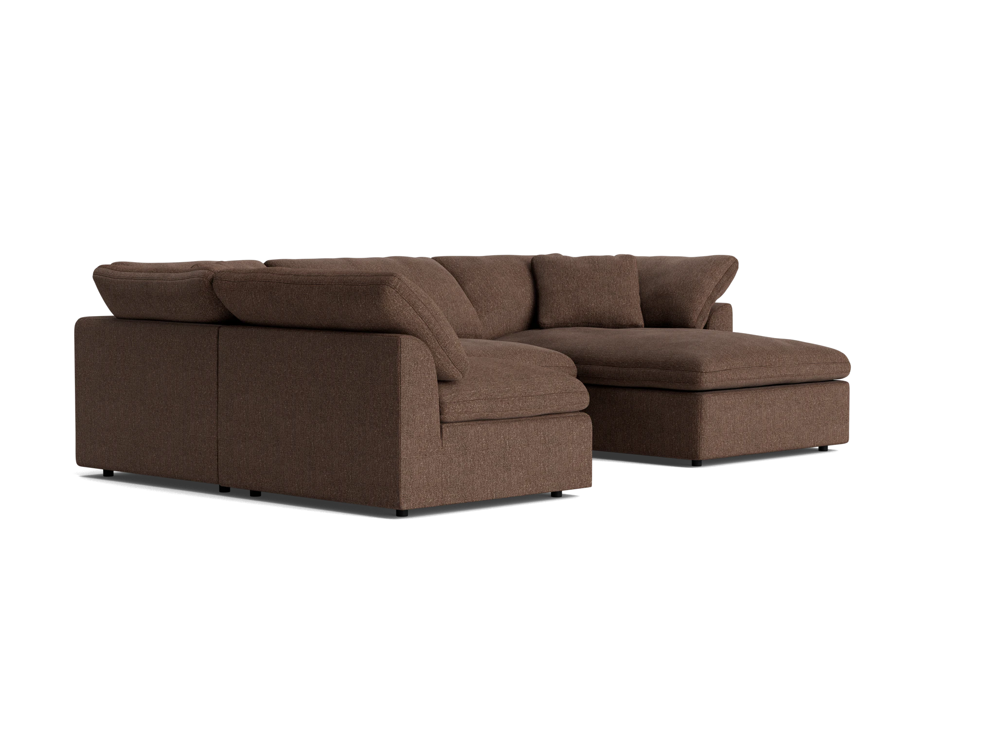 bryant modular double chaise sofa bumper sectional resource truffle