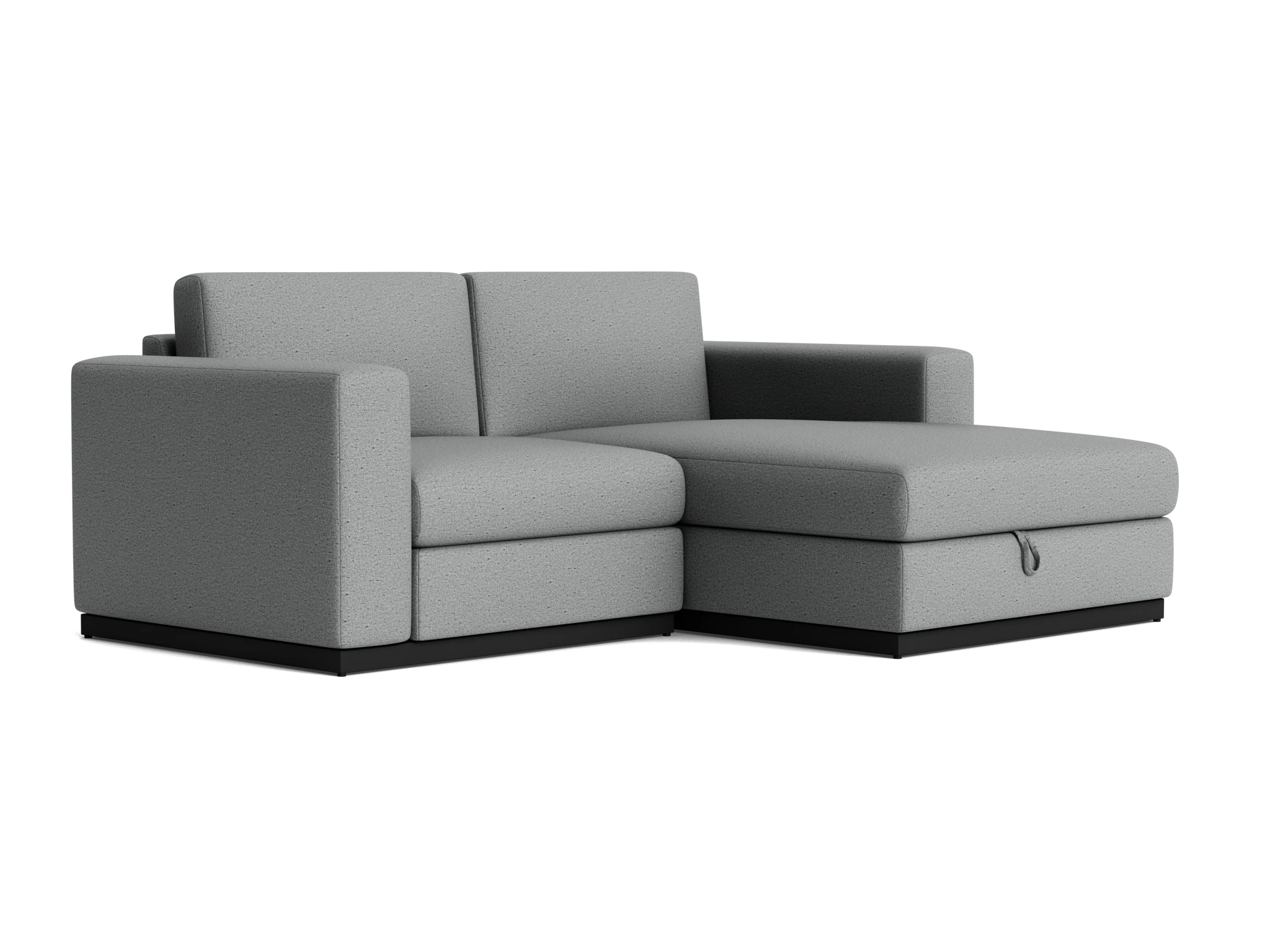 holt modular compact sectional with storage essence ash