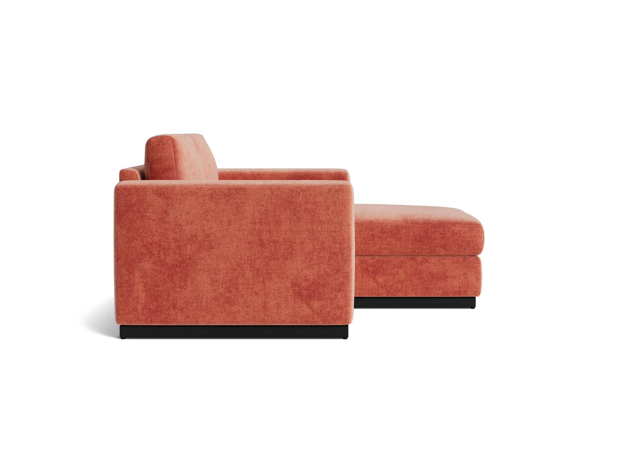 holt modular compact sectional with storage plush terra rose
