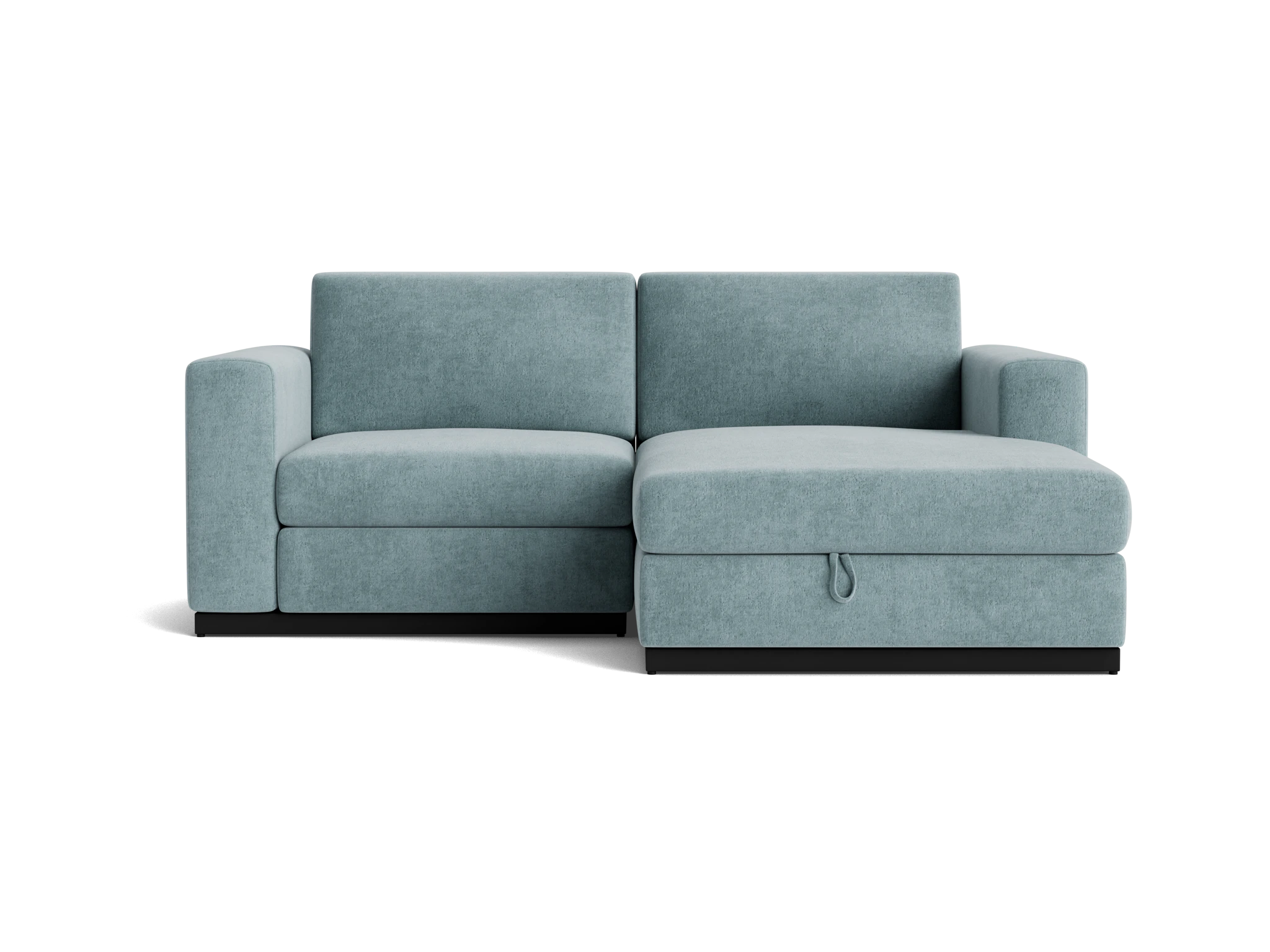 holt modular compact sectional with storage plush mist
