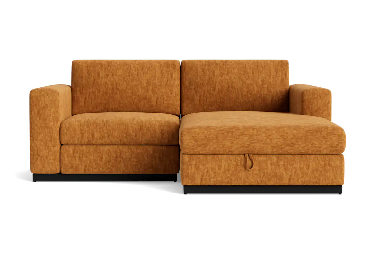 holt modular compact sectional with storage crave ginger tea