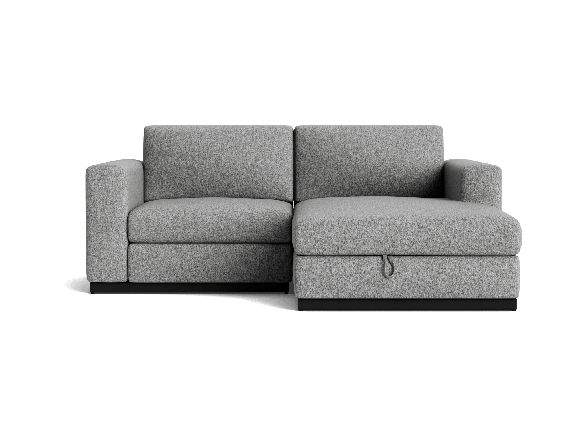 holt modular compact sectional with storage taylor felt gray