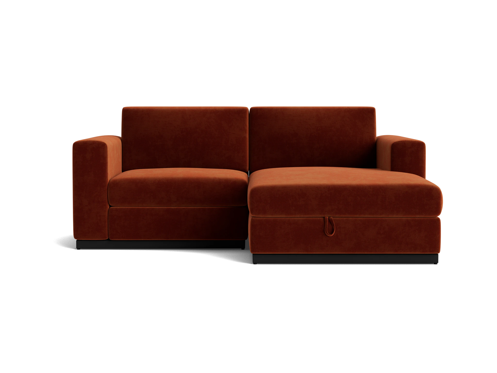 holt modular compact sectional with storage harper cinnamon