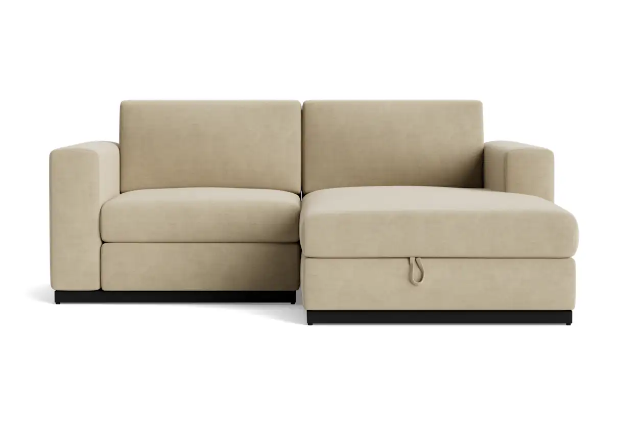 holt modular compact sectional with storage royale sand