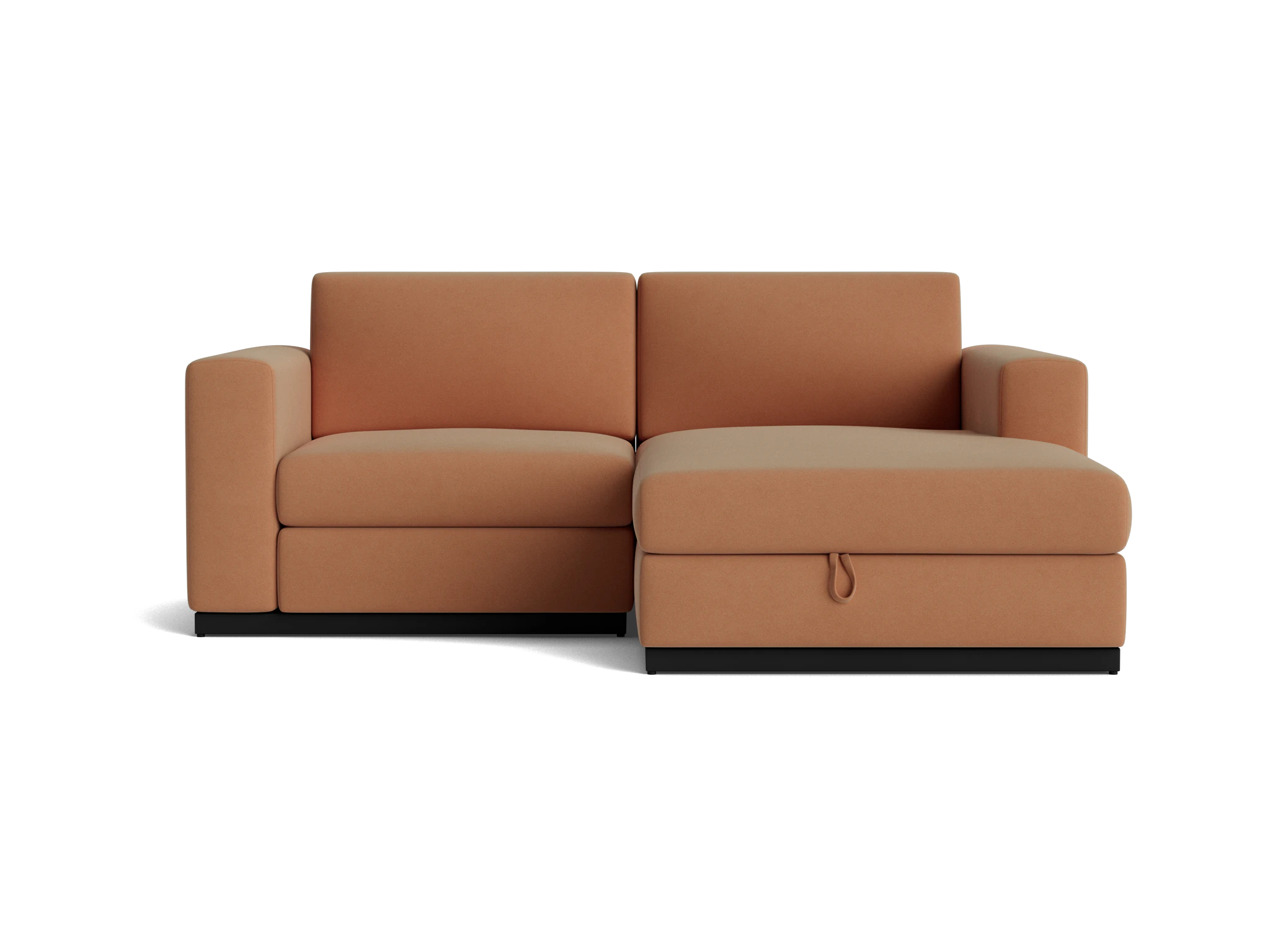holt modular compact sectional with storage royale pantone mocha mousse