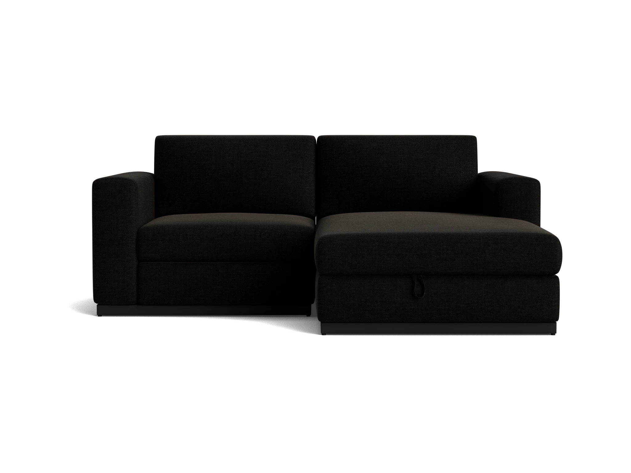 holt modular compact sectional with storage milo onyx