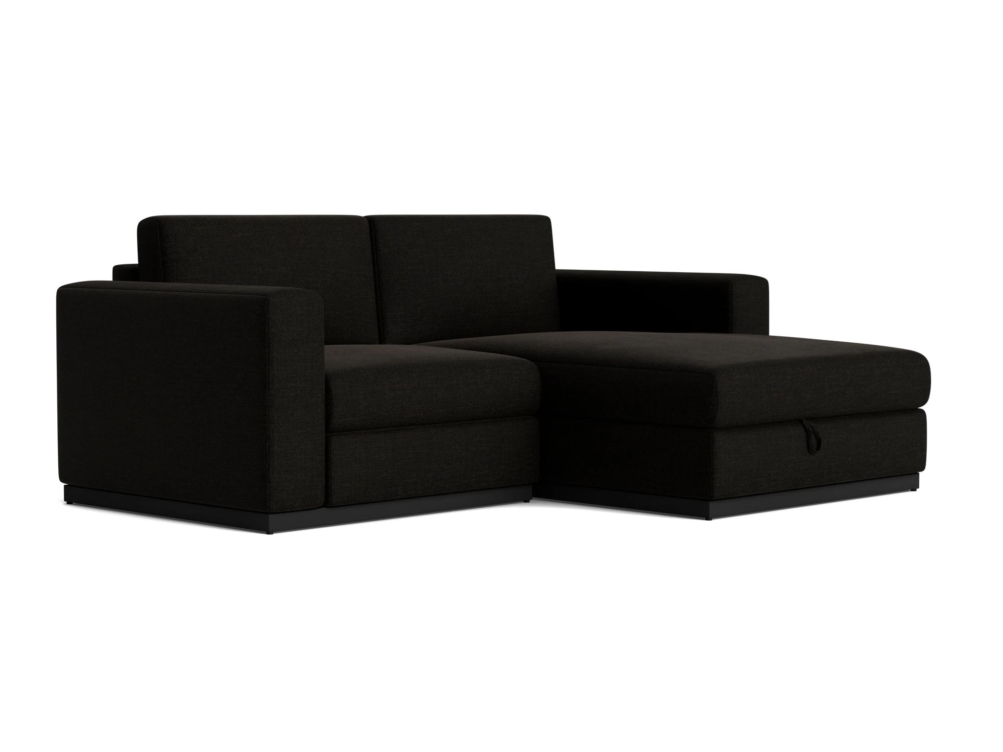 holt modular compact sectional with storage milo onyx