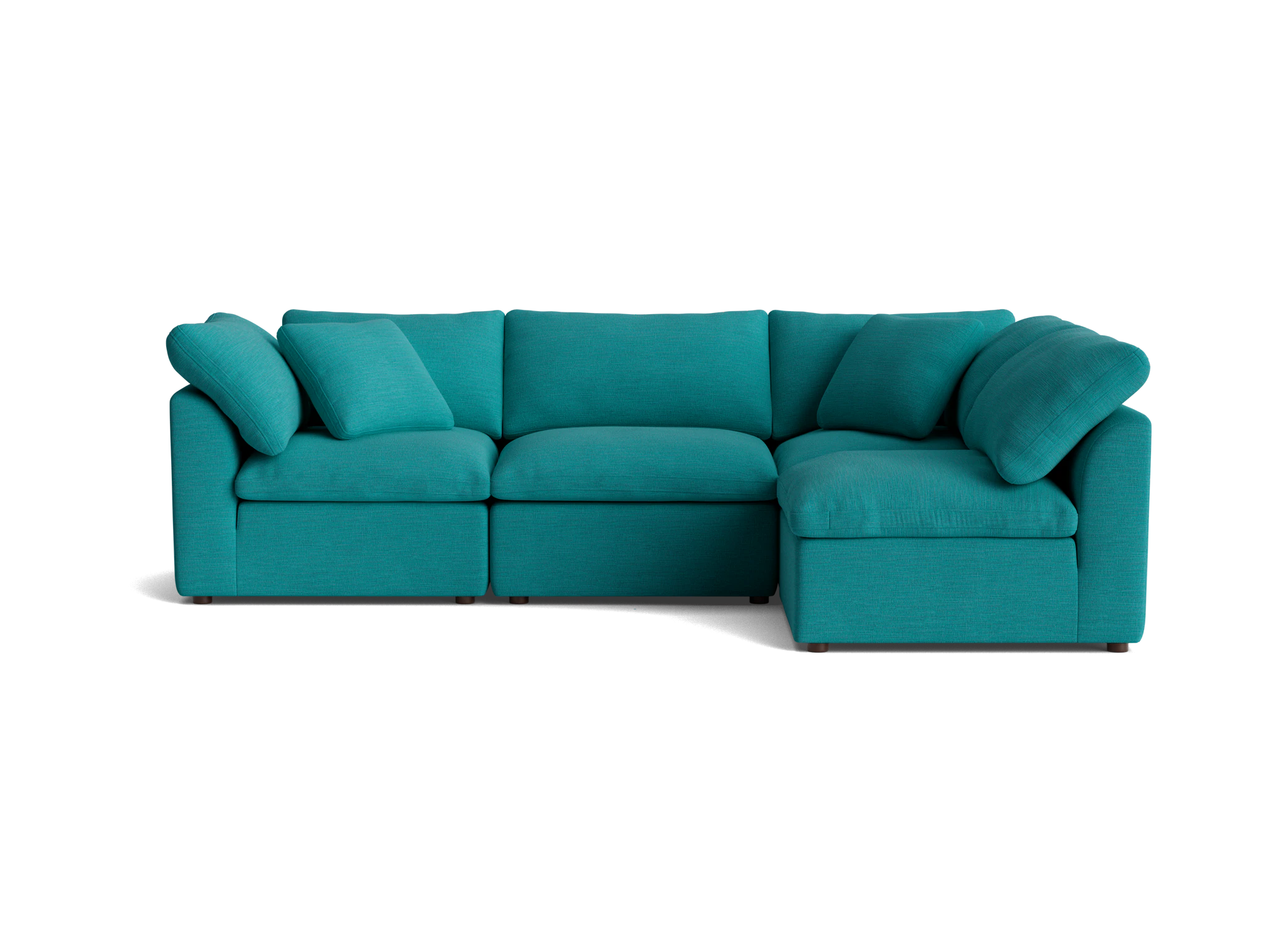 bryant petite modular sectional lucky turquoise