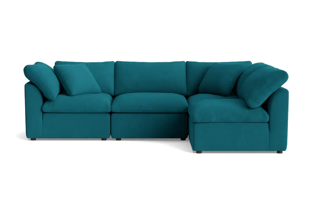 bryant petite modular sectional key largo zenith teal