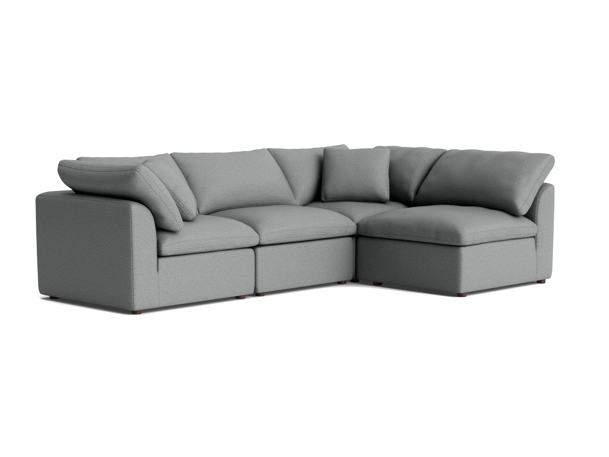 bryant petite modular sectional essence ash