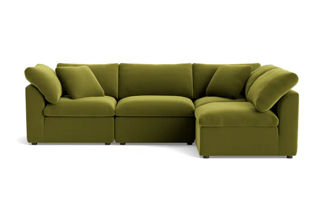 bryant petite modular sectional royale apple