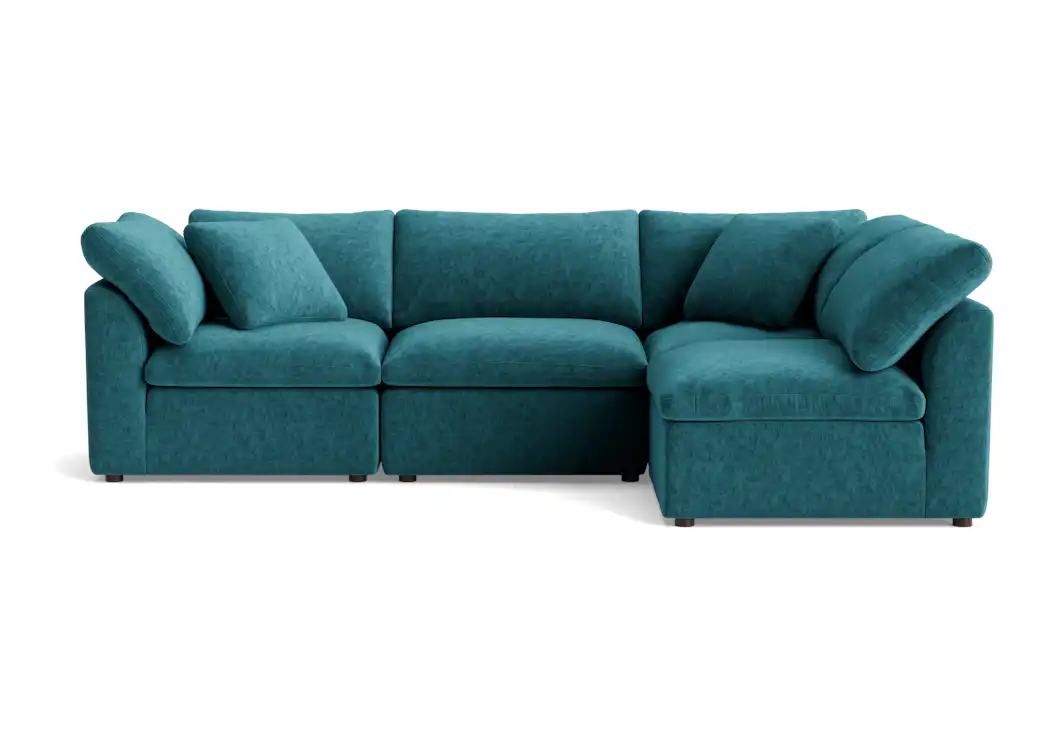 bryant petite modular sectional prime peacock