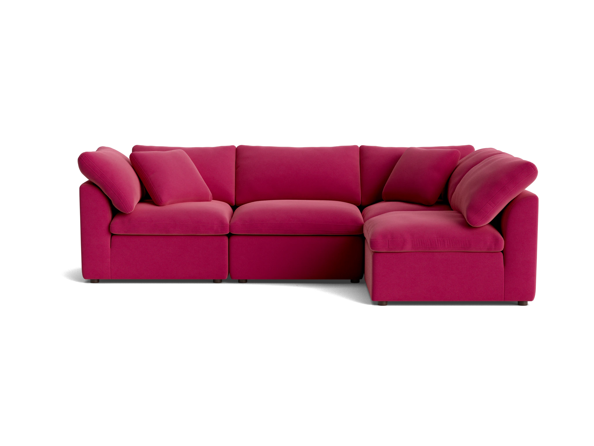 bryant petite modular sectional royale berry