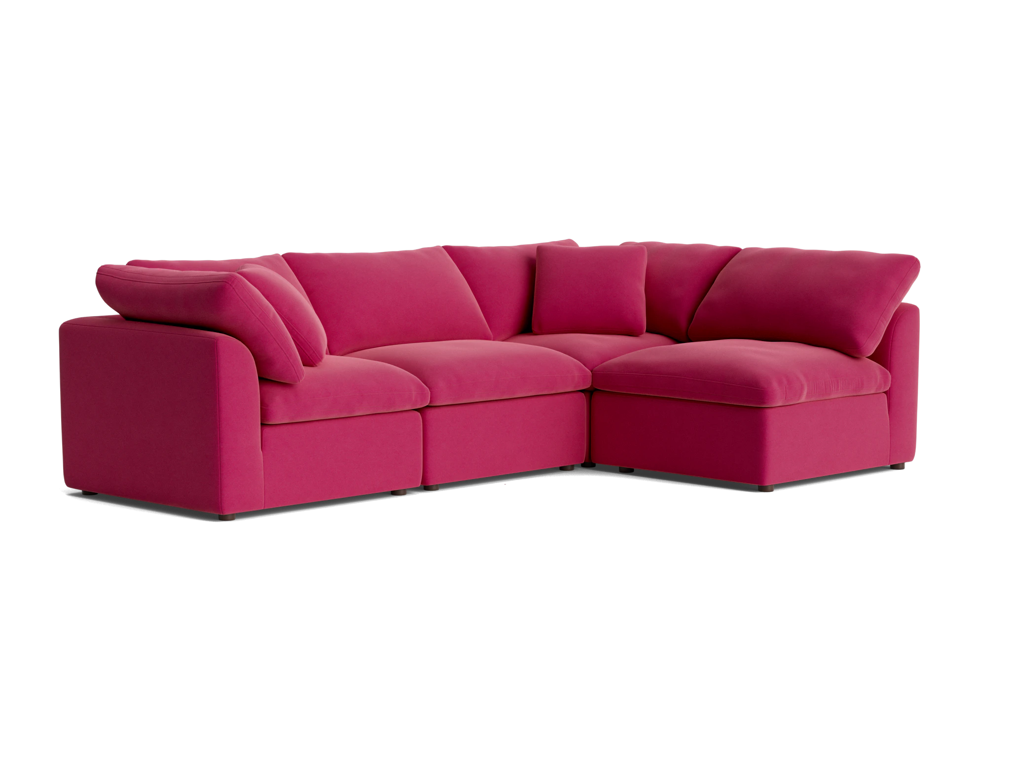 bryant petite modular sectional royale berry