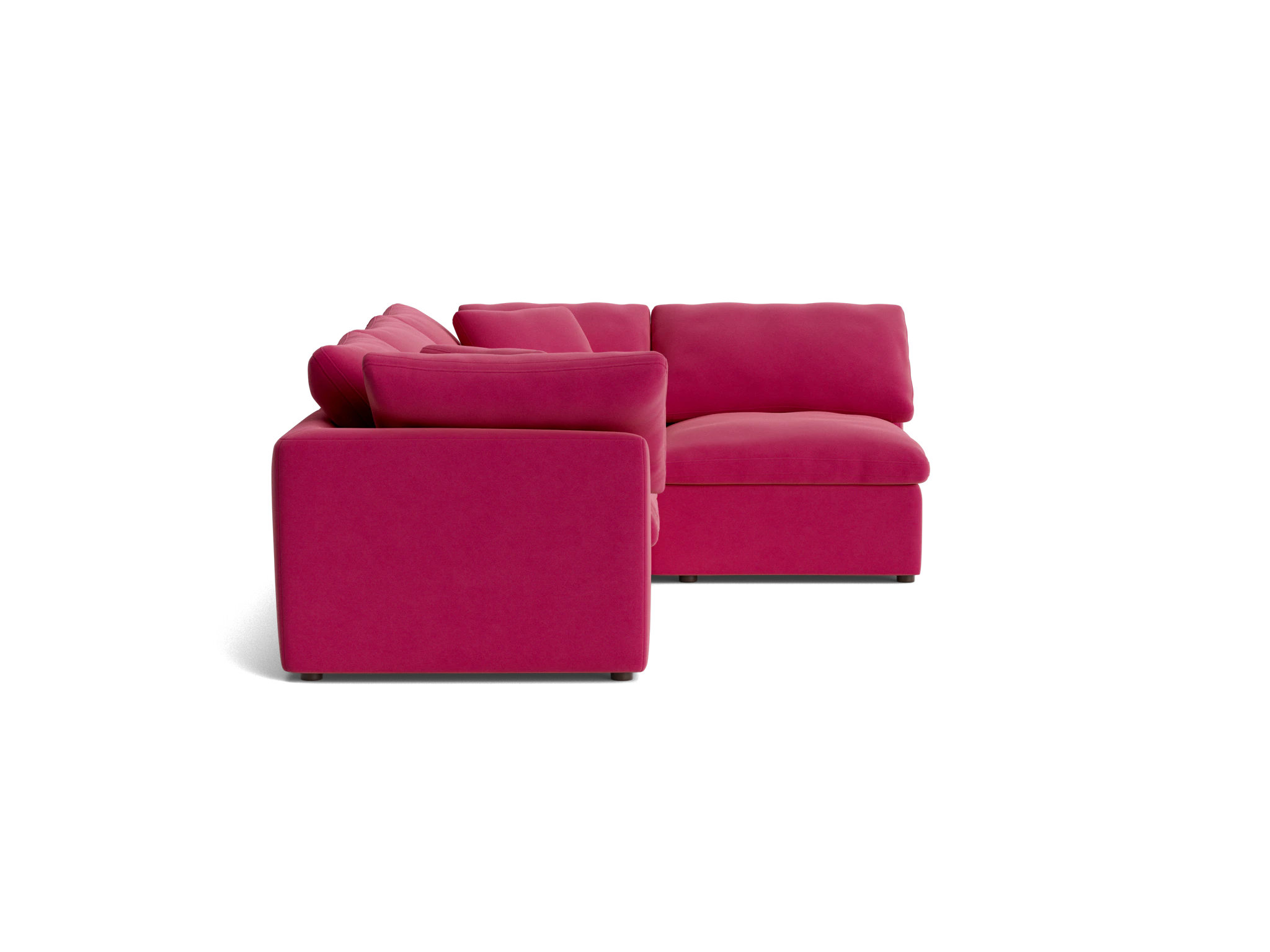bryant petite modular sectional royale berry