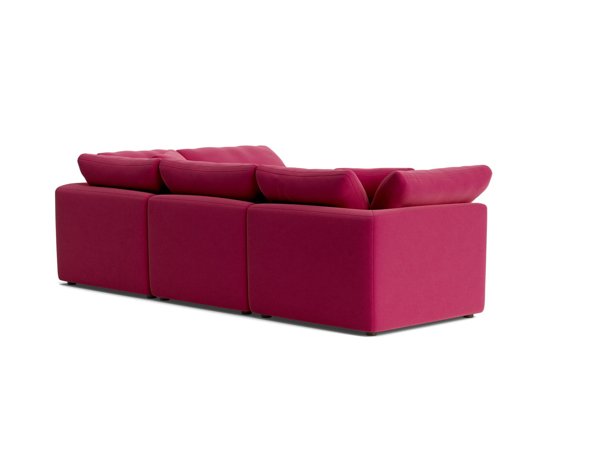 bryant petite modular sectional royale berry