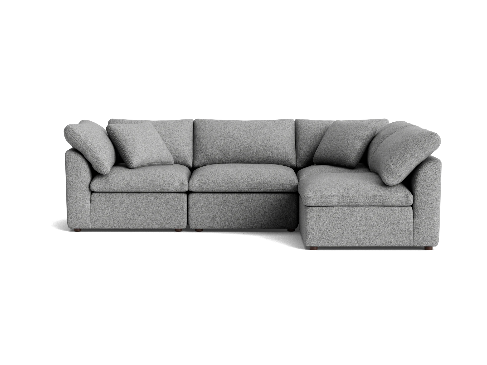 bryant petite modular sectional taylor felt gray