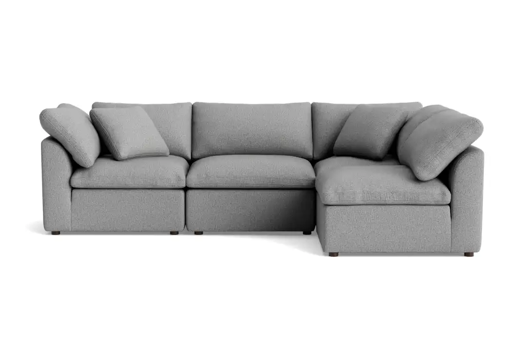 bryant petite modular sectional taylor felt gray