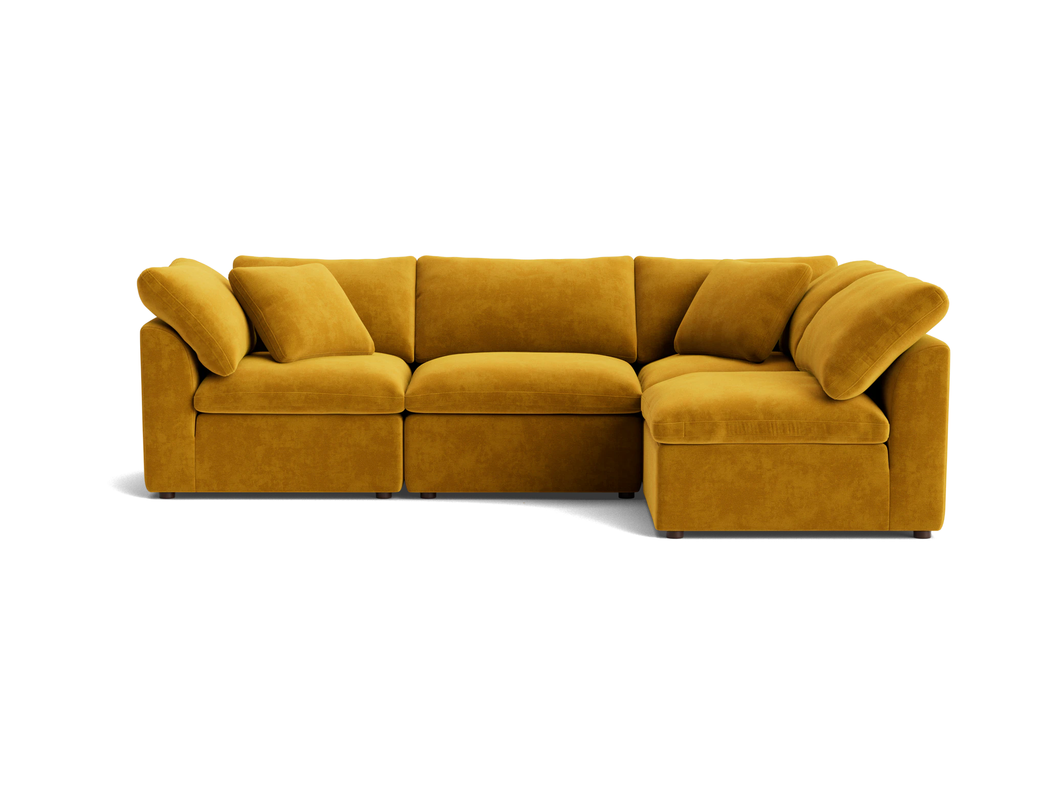 bryant petite modular sectional harper amber gold
