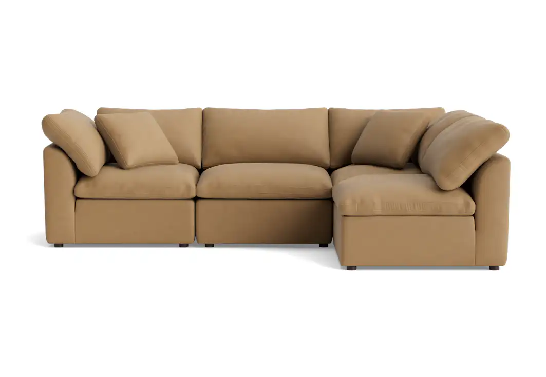 bryant petite modular sectional washed california biscuit