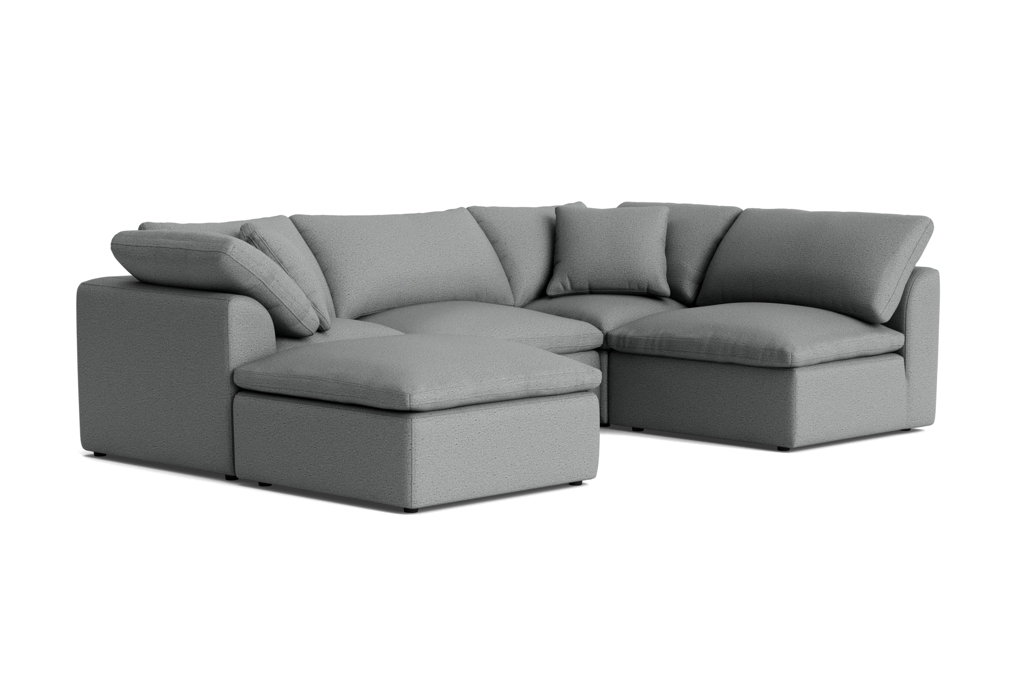 bryant petite modular sofa bumper sectional essence ash