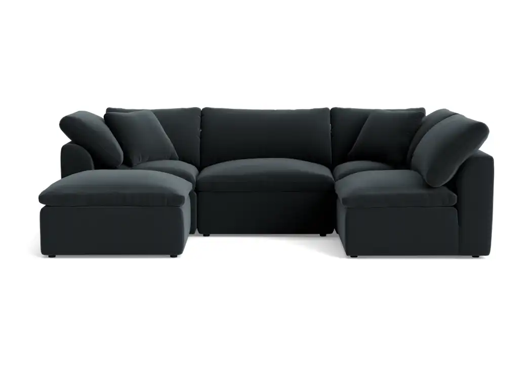 bryant petite modular sofa bumper sectional royale gunmetal