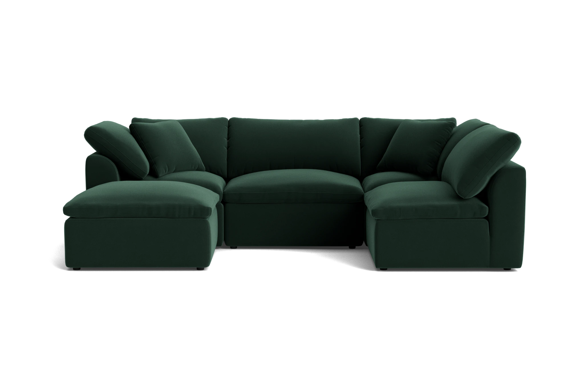 bryant petite modular sofa bumper sectional royale evergreen