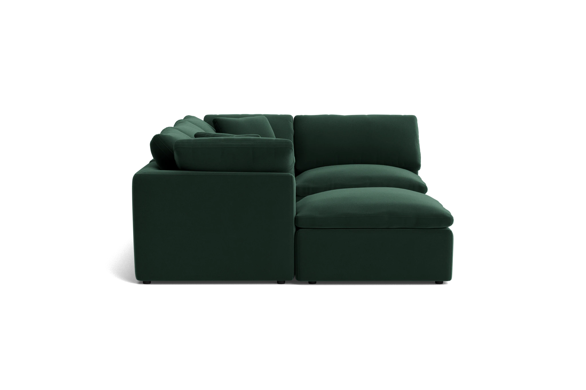 bryant petite modular sofa bumper sectional royale evergreen