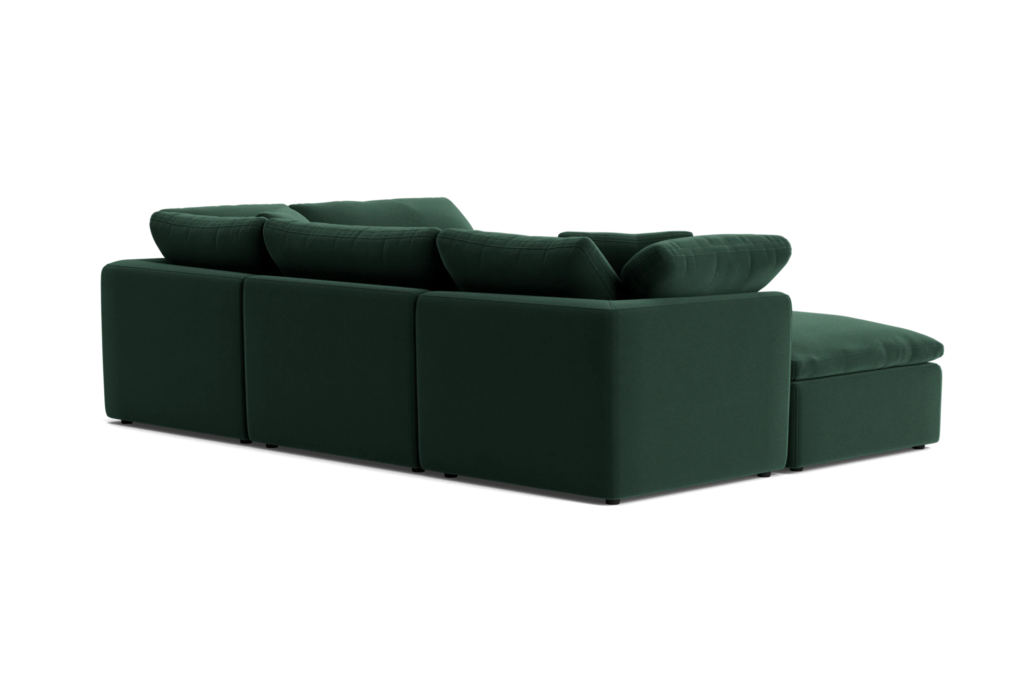 bryant petite modular sofa bumper sectional royale evergreen