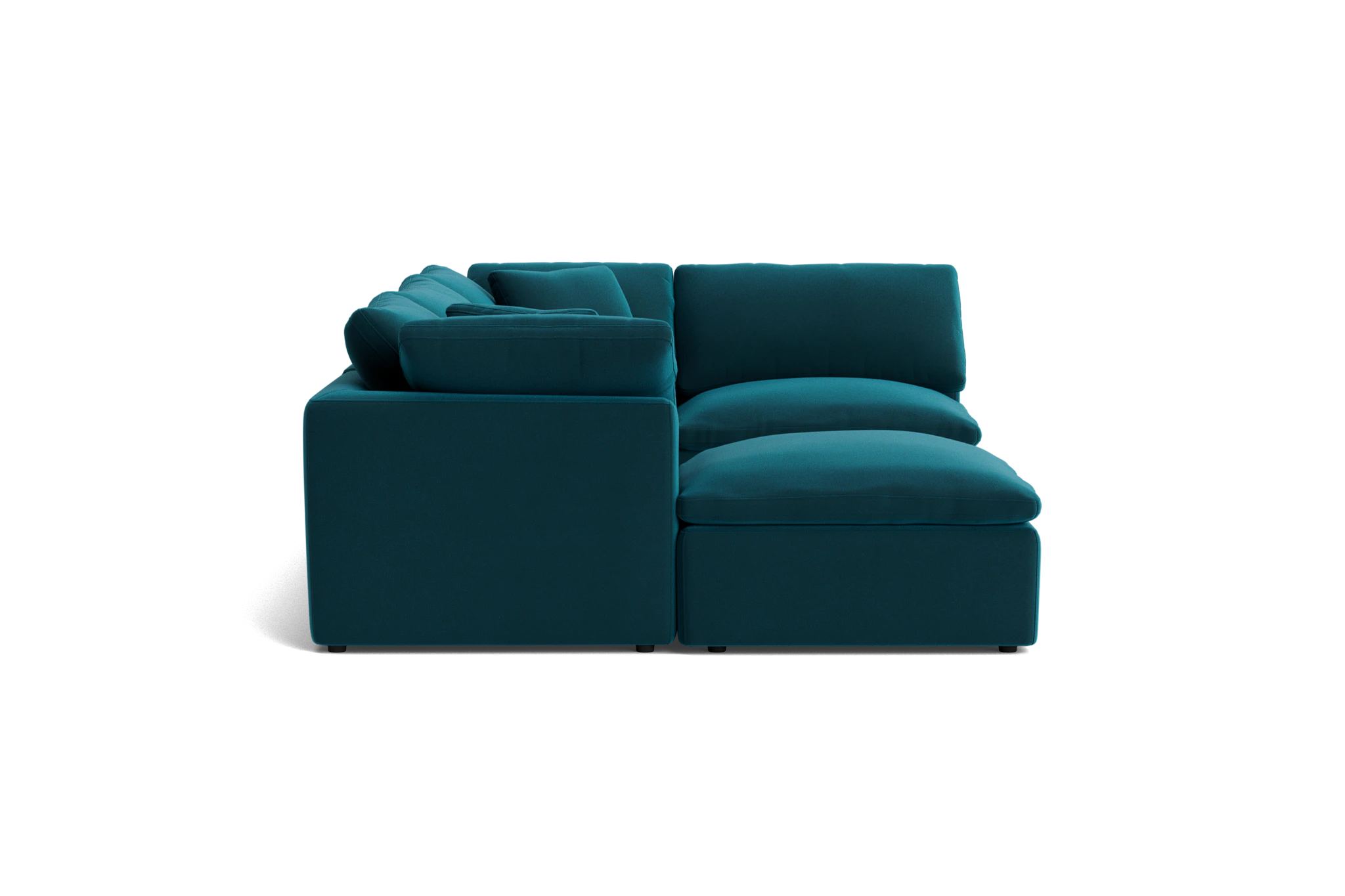 bryant petite modular sofa bumper sectional royale peacock