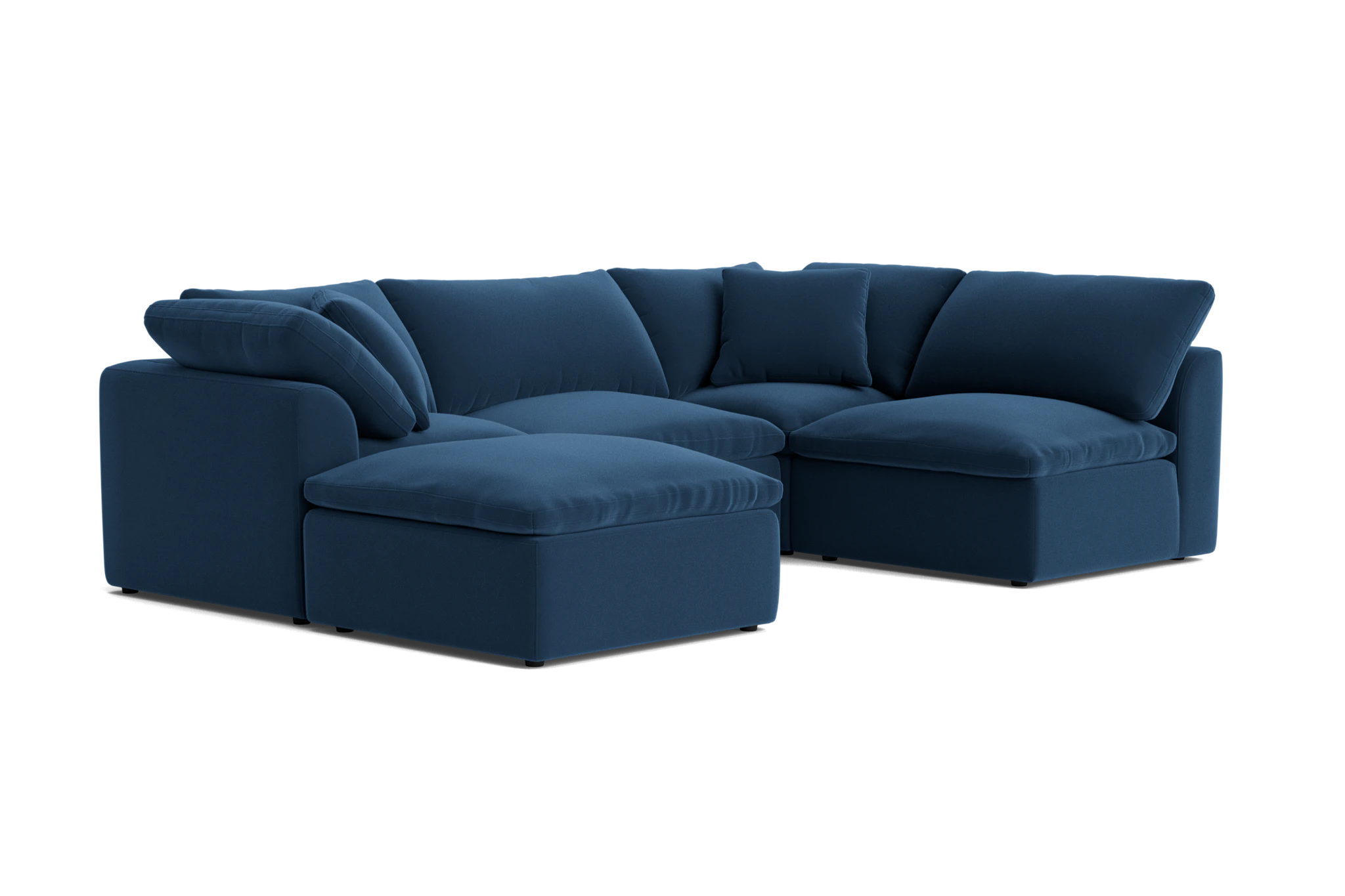 bryant petite modular sofa bumper sectional royale cobalt