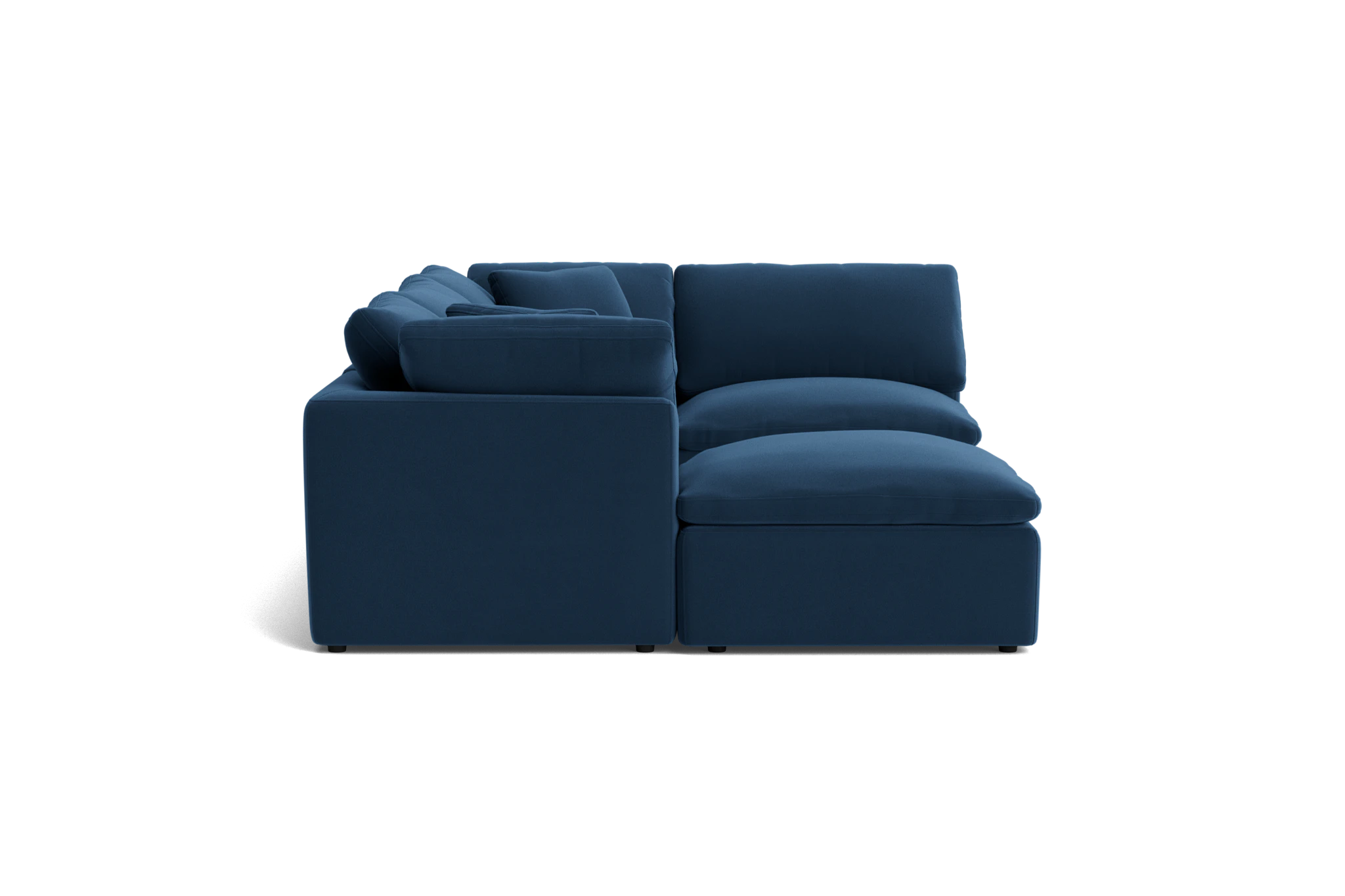 bryant petite modular sofa bumper sectional royale cobalt