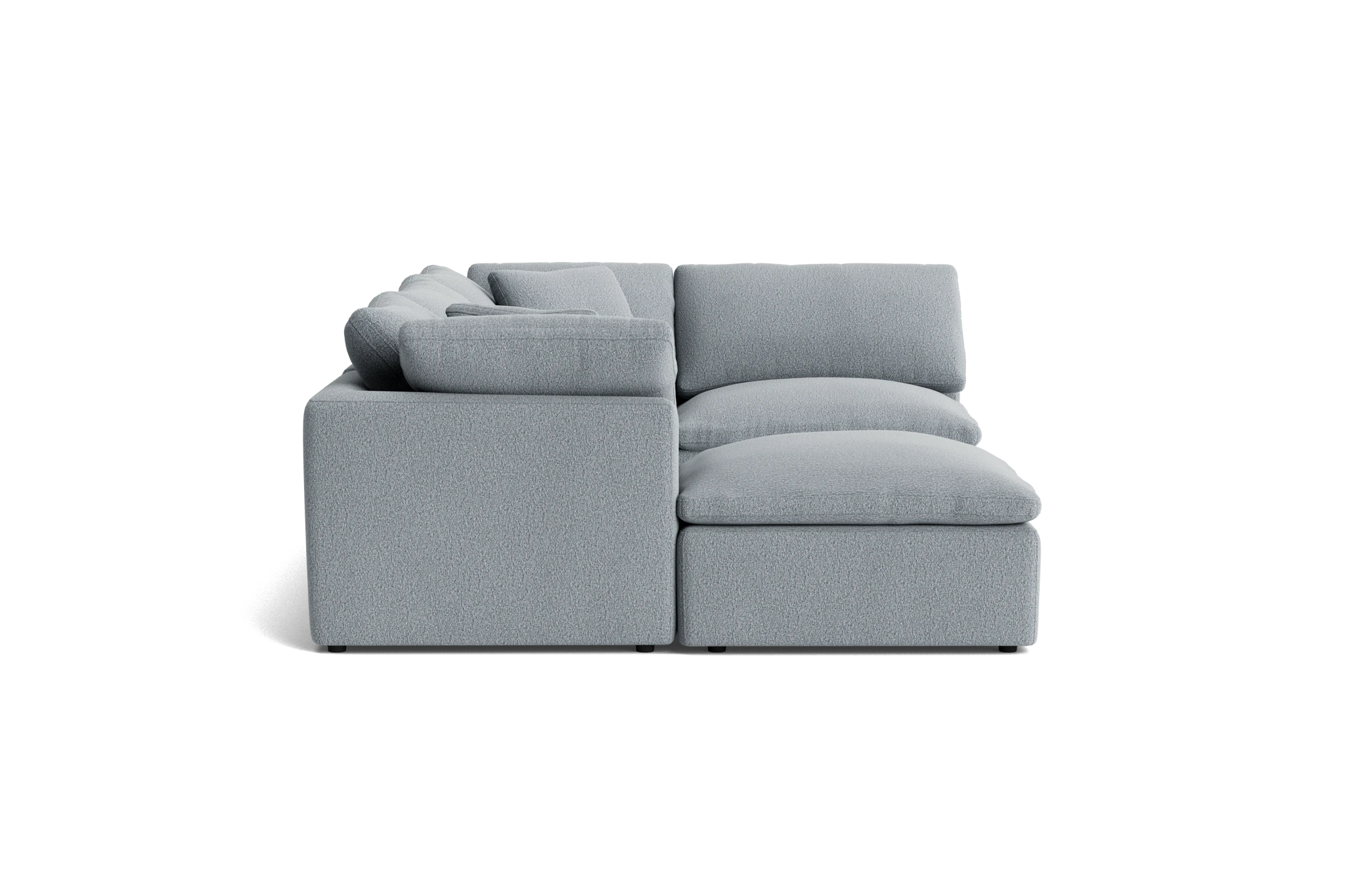 bryant petite modular sofa bumper sectional synergy pewter