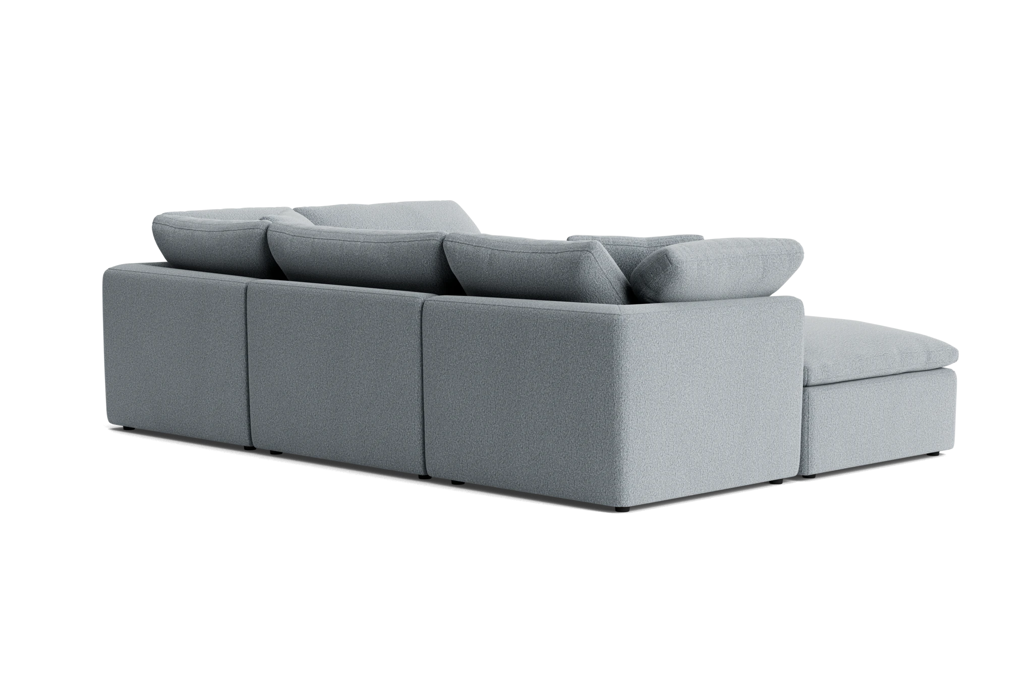 bryant petite modular sofa bumper sectional synergy pewter
