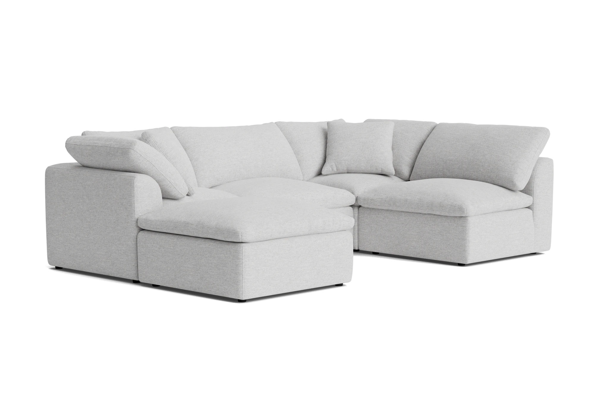 bryant petite modular sofa bumper sectional milo dove