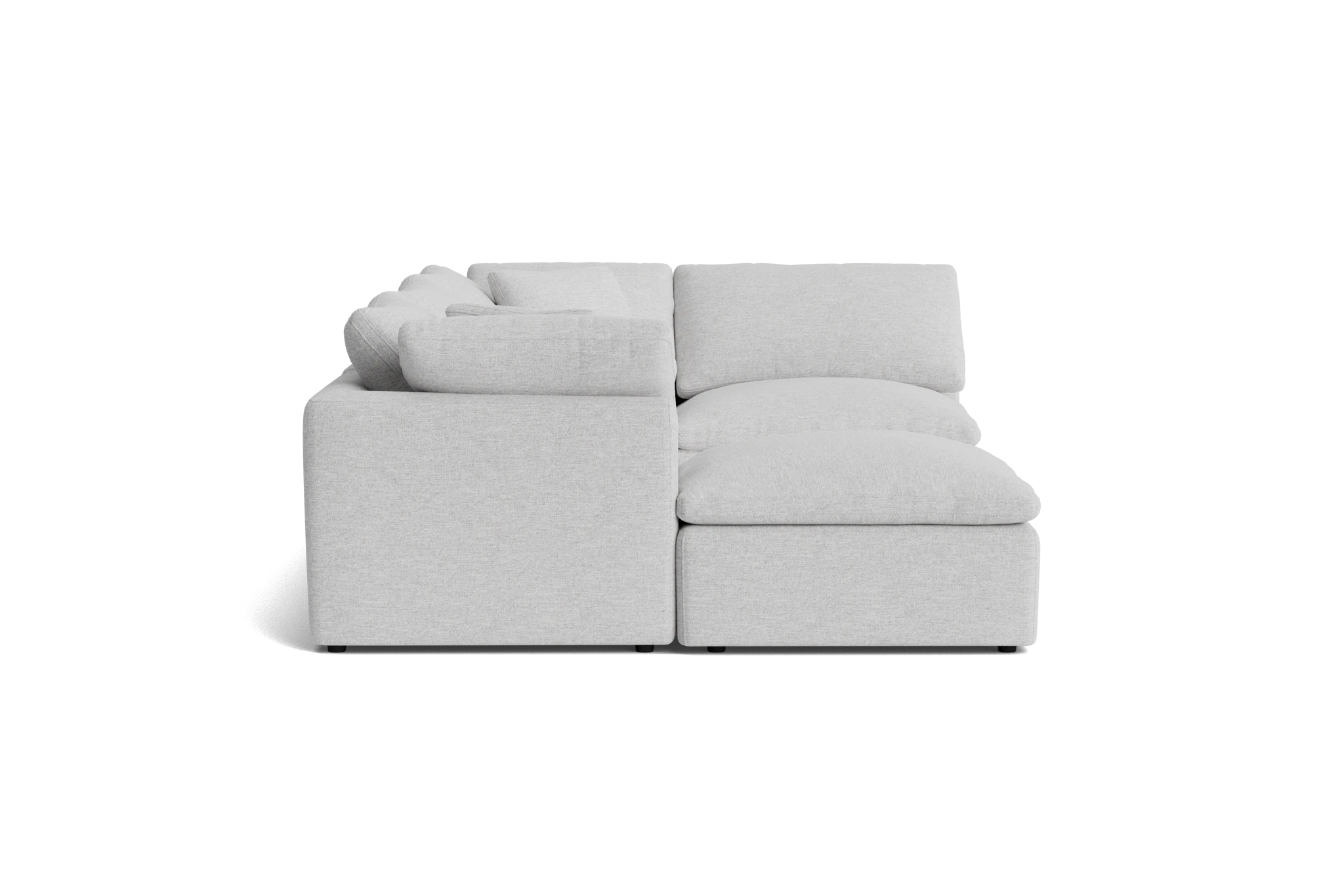 bryant petite modular sofa bumper sectional milo dove