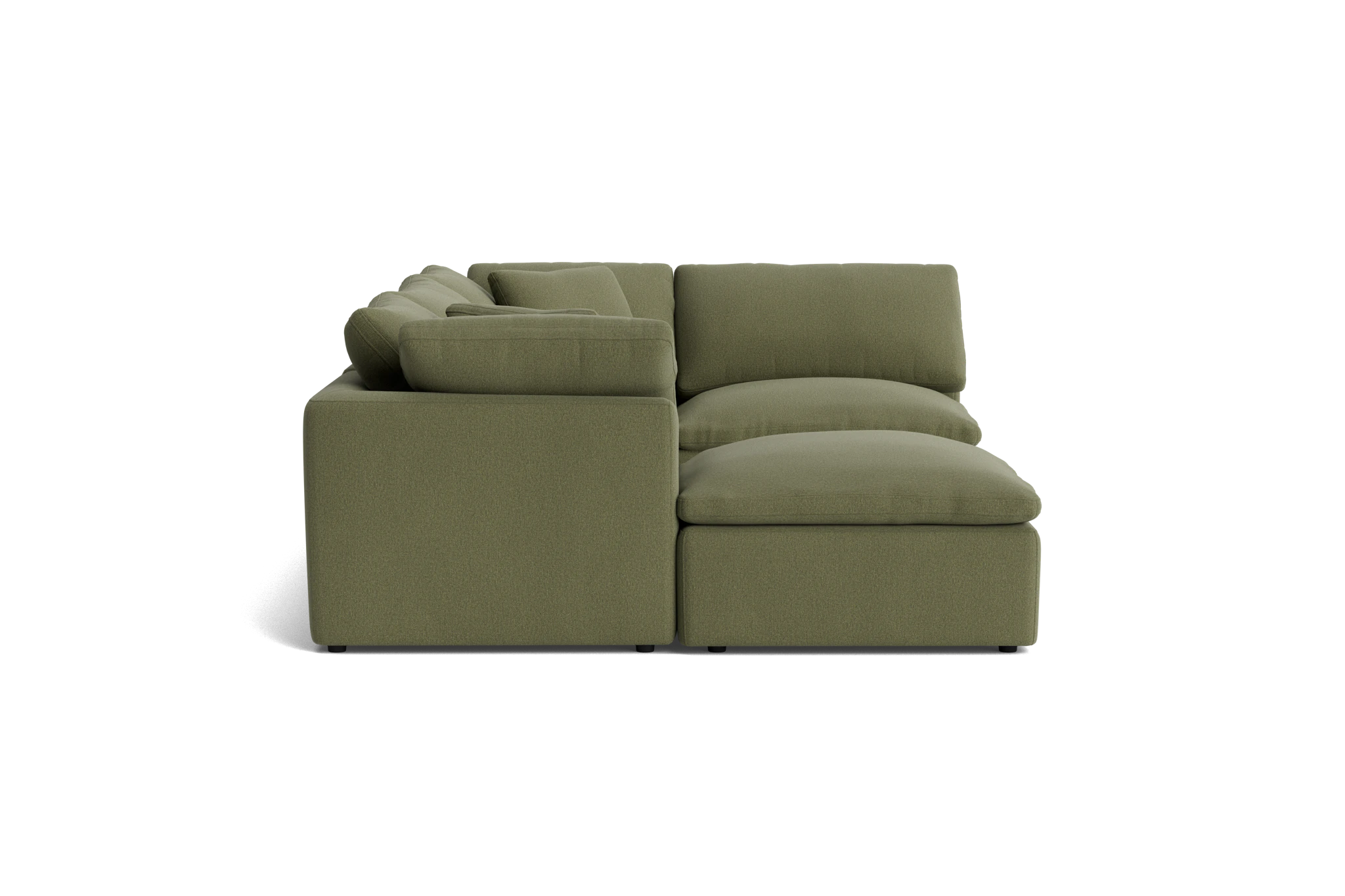 bryant petite modular sofa bumper sectional faithful olive