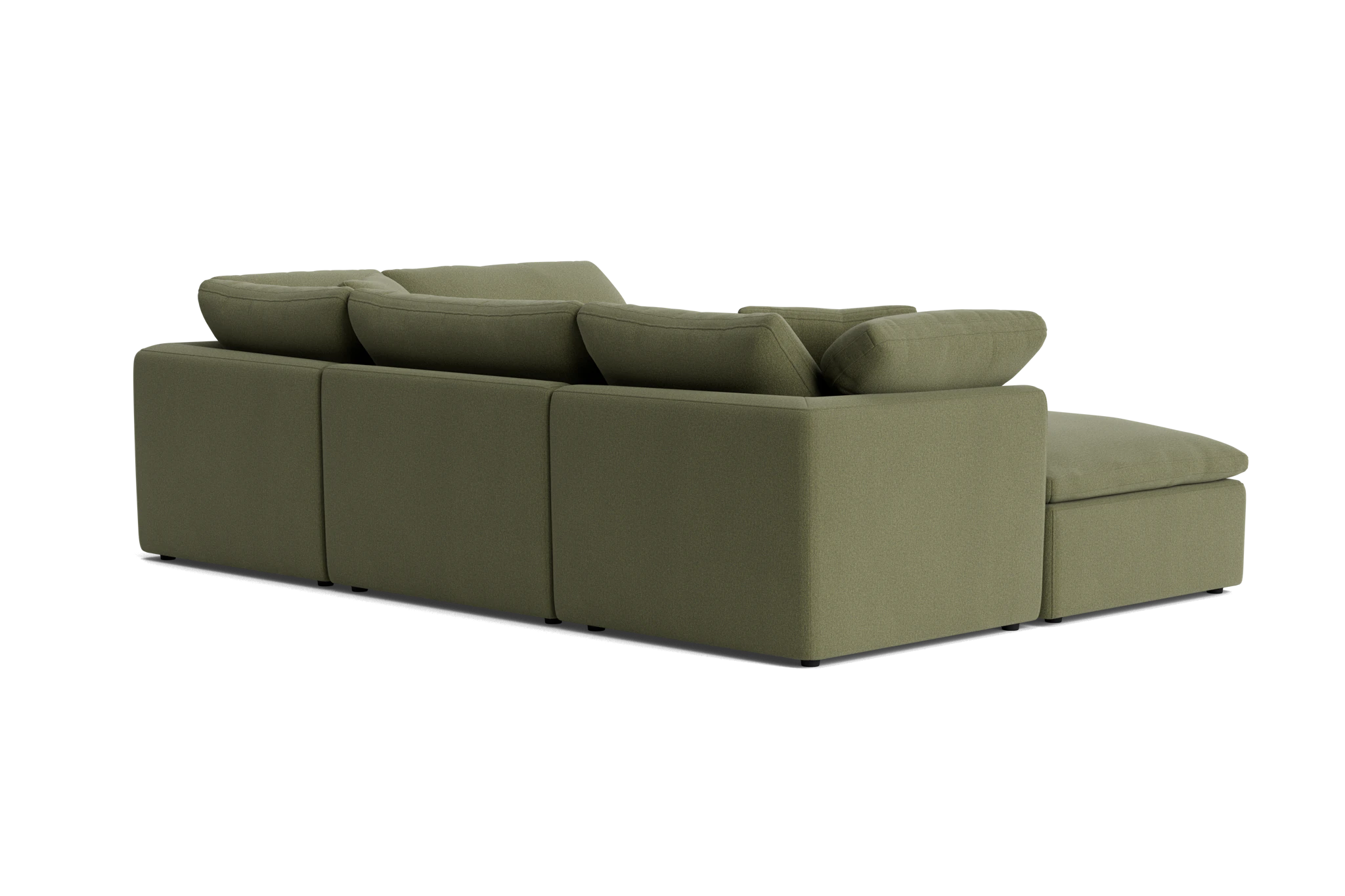 bryant petite modular sofa bumper sectional faithful olive