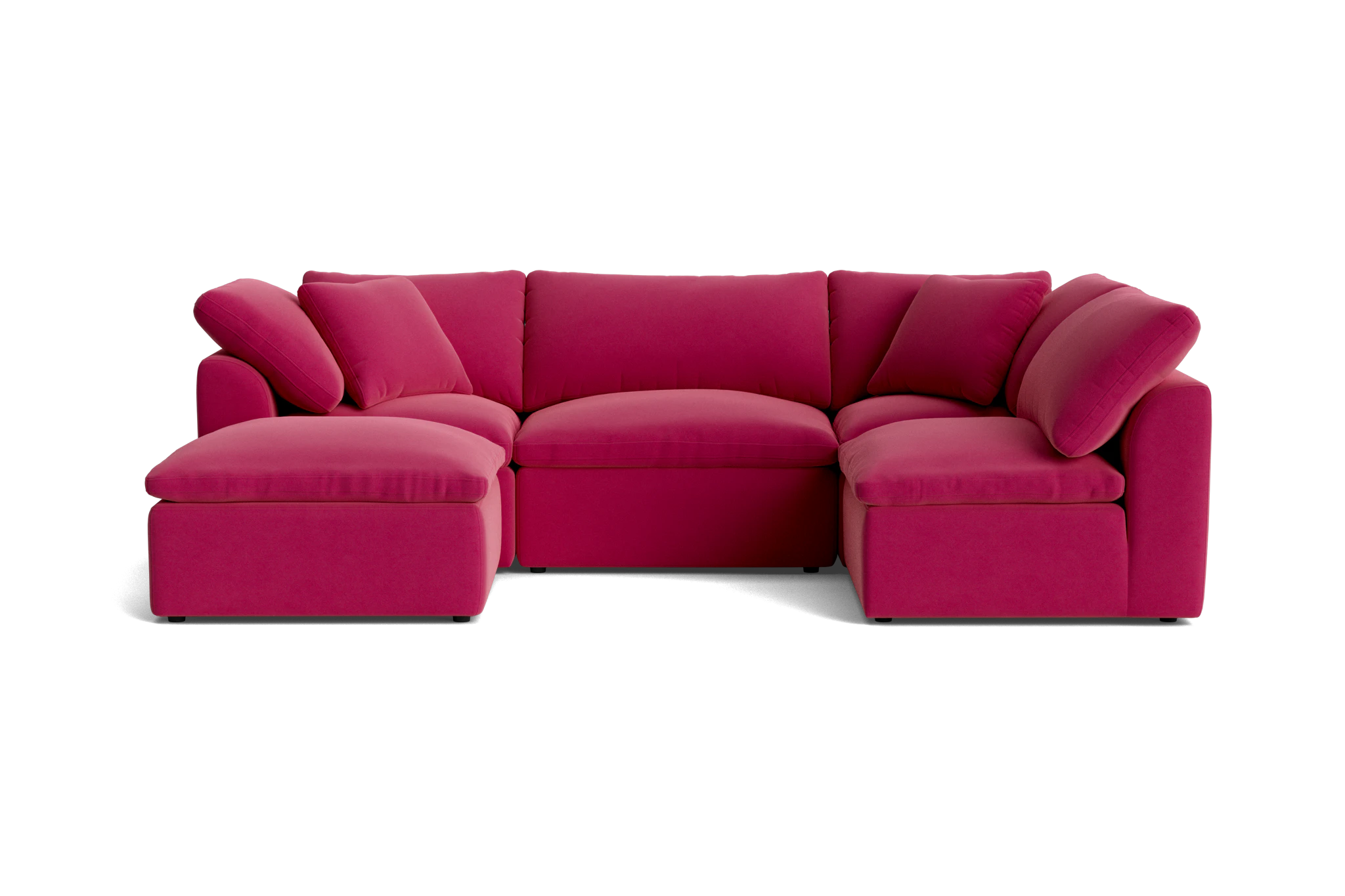 bryant petite modular sofa bumper sectional royale berry