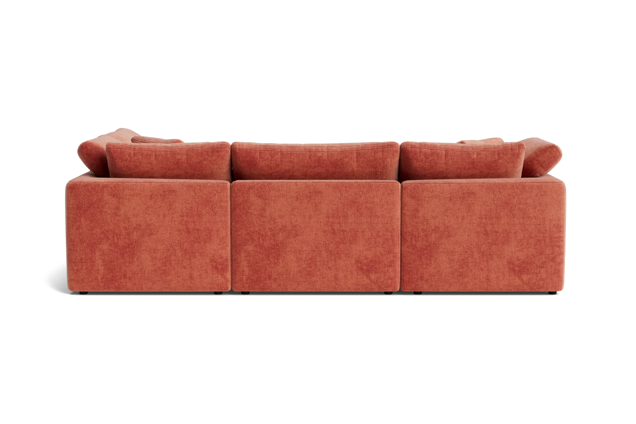 bryant petite modular sofa bumper sectional plush terra rose