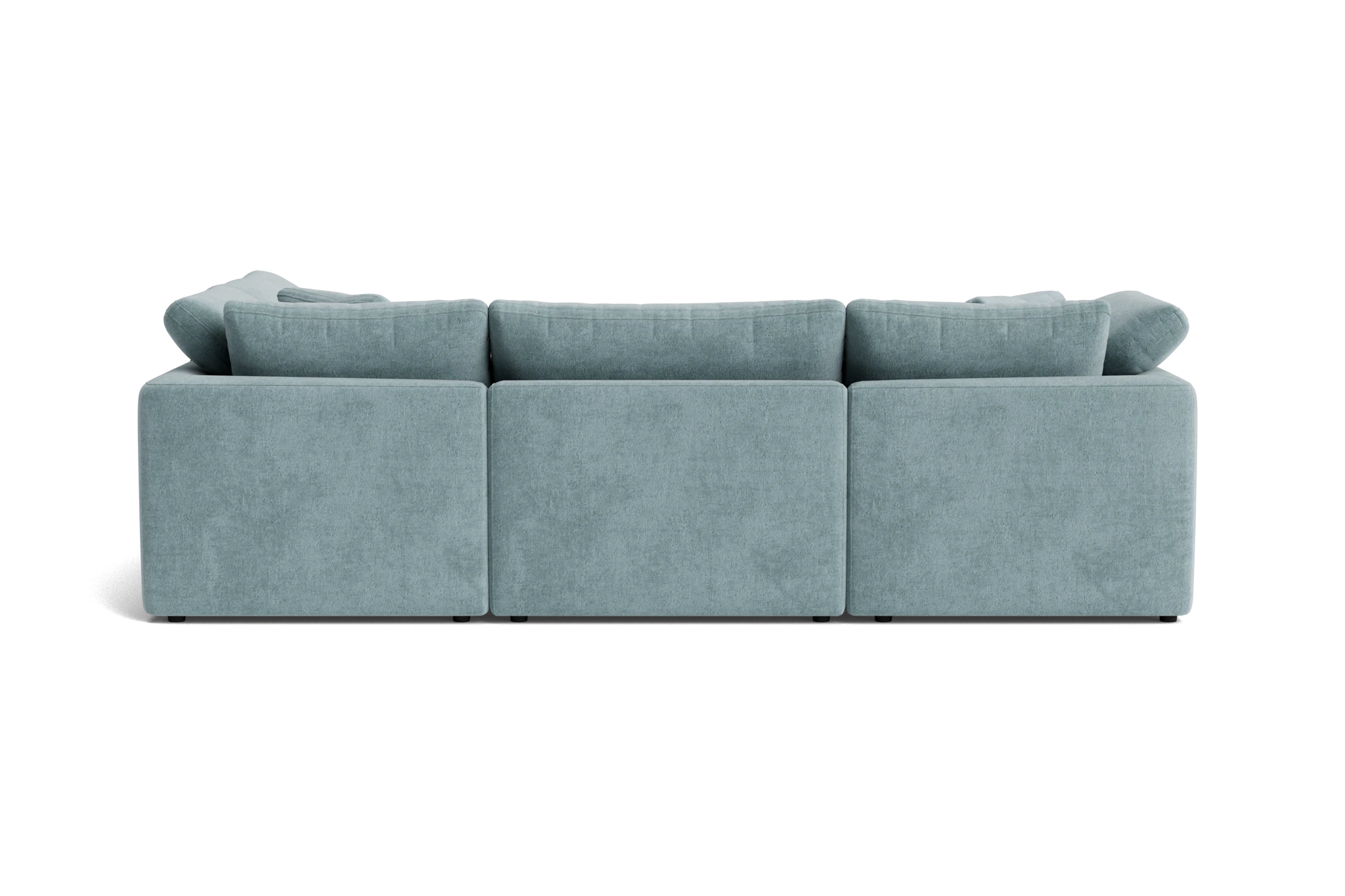 bryant petite modular sofa bumper sectional plush mist