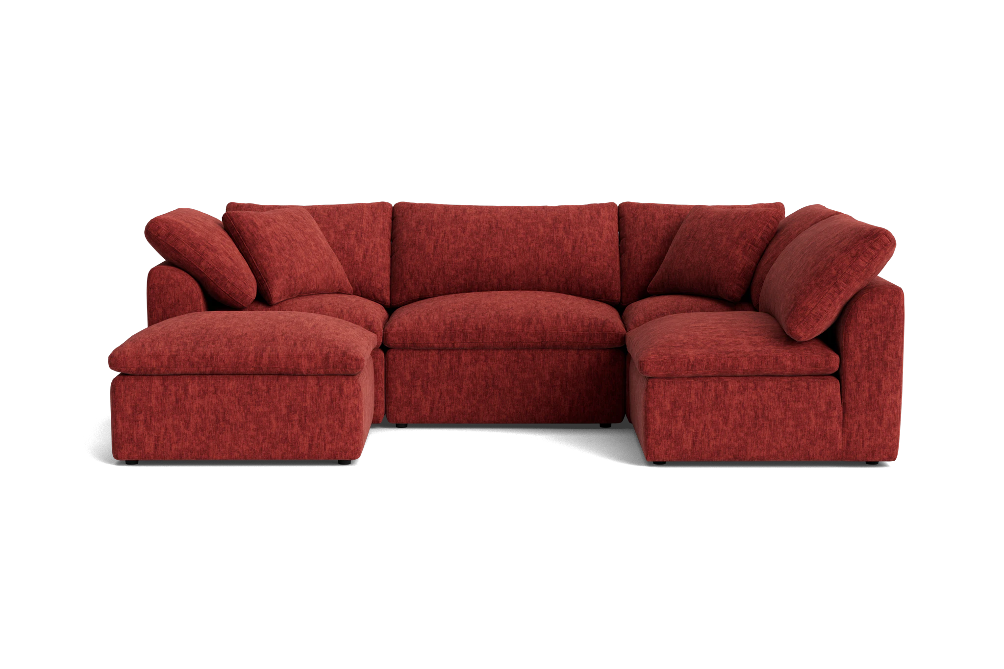 bryant petite modular sofa bumper sectional crave berry hibiscus