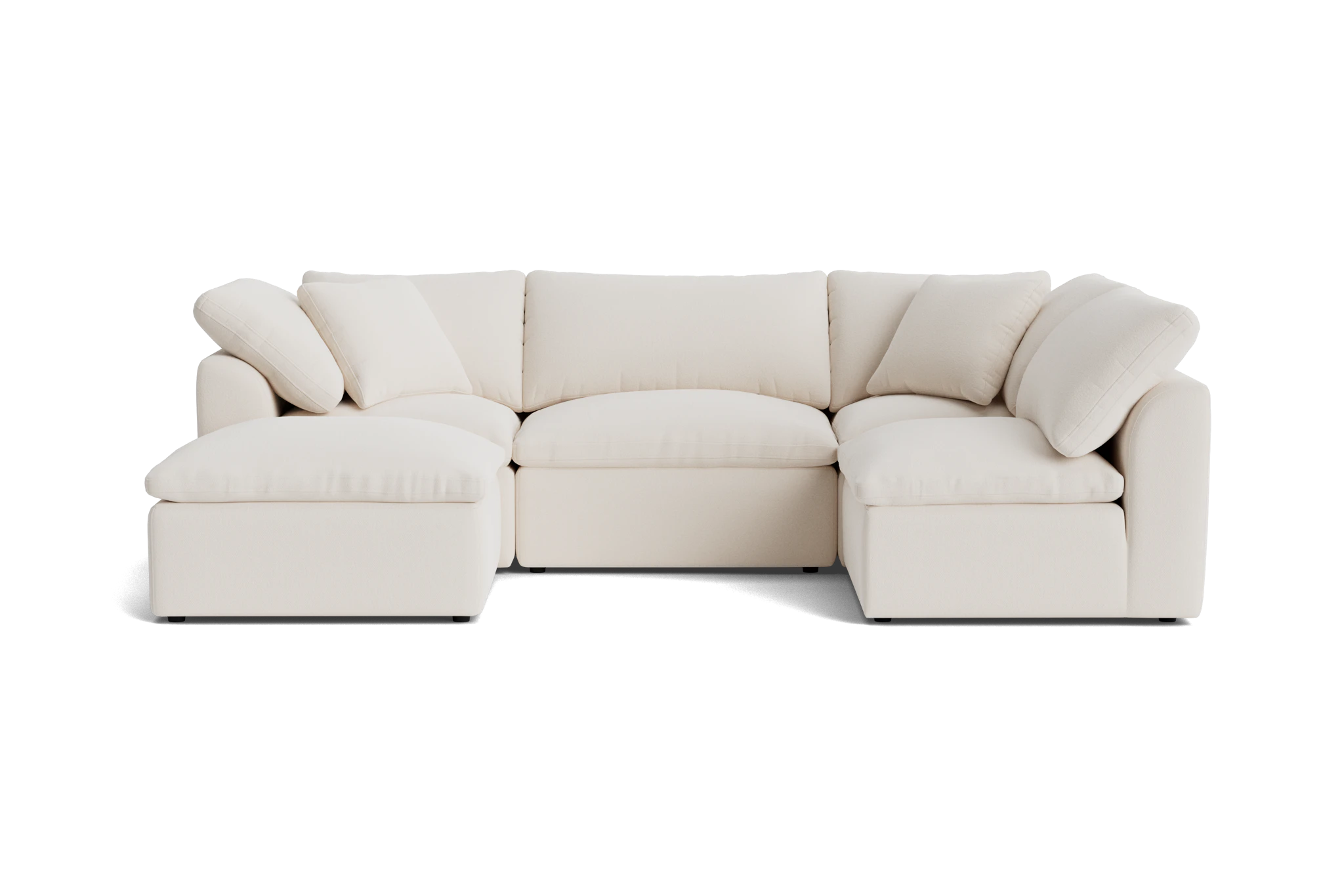 bryant petite modular sofa bumper sectional caspiar ivory