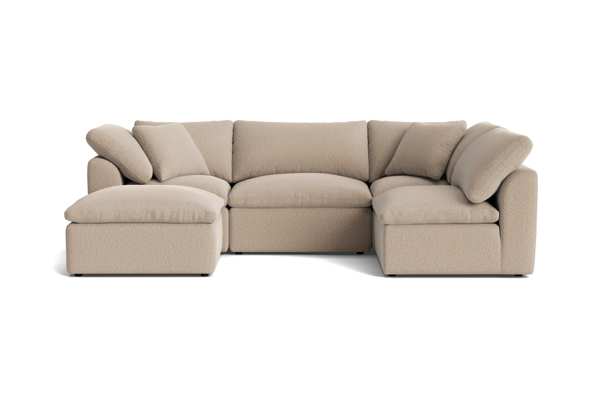 bryant petite modular sofa bumper sectional villa sand