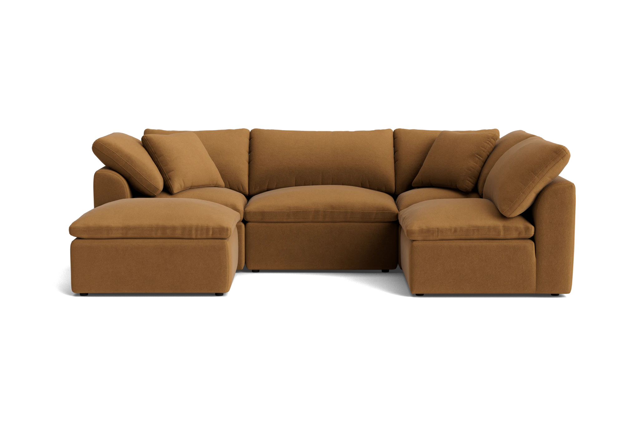 bryant petite modular sofa bumper sectional banks nutmeg