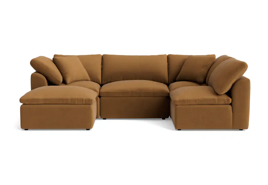 bryant petite modular sofa bumper sectional banks nutmeg