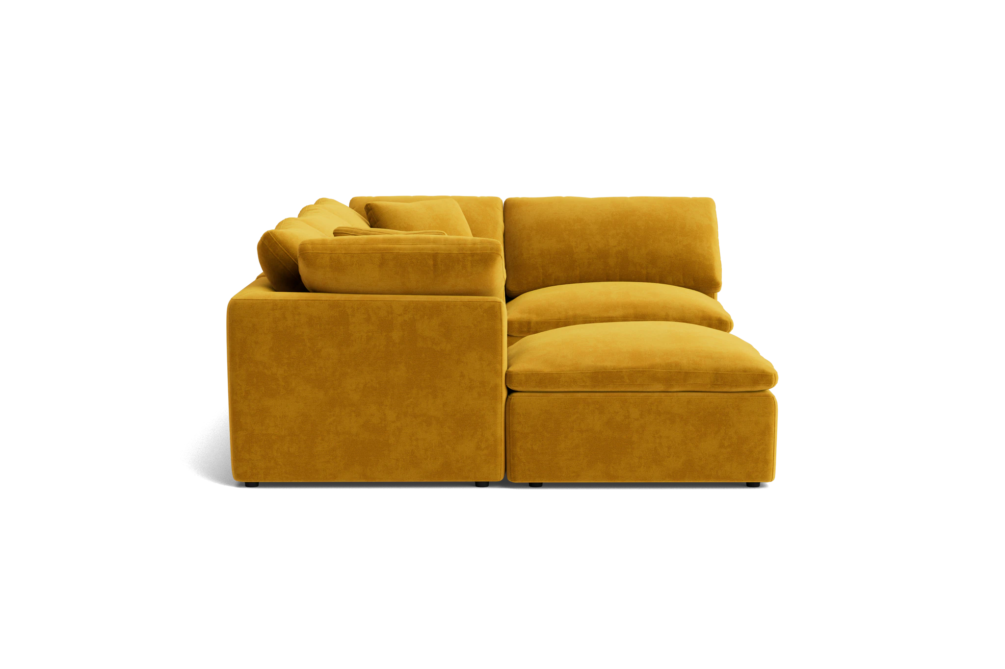 bryant petite modular sofa bumper sectional harper amber gold