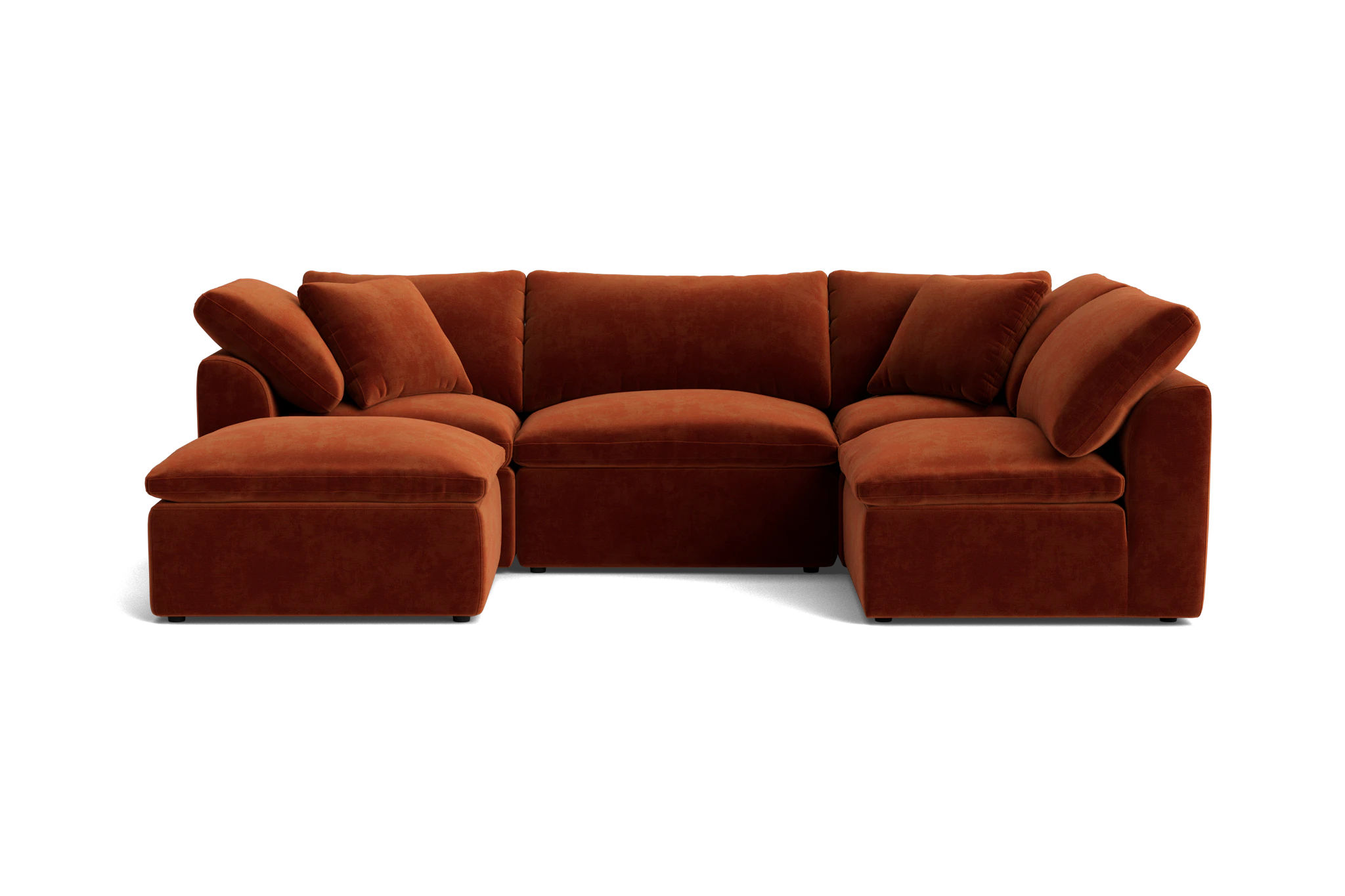 bryant petite modular sofa bumper sectional harper cinnamon