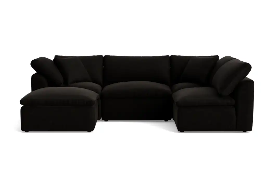 bryant petite modular sofa bumper sectional milo onyx