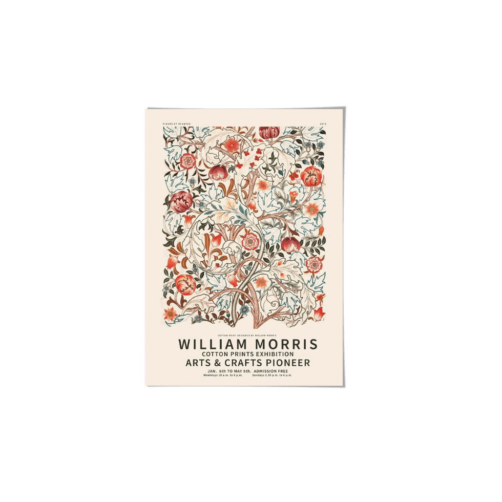 william morris fleurs plantes art print